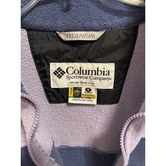 Columbia Titanium Light Purple Fleece Jacket Womens Size M - Picture 4 of 7